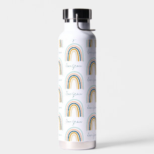 Modern blue yellow elegant rainbow gift water bott bottle