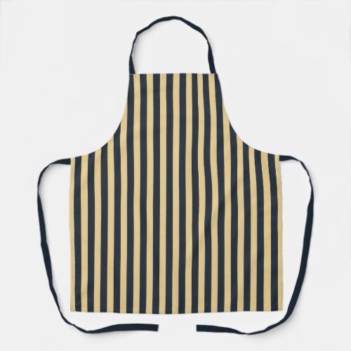 Modern Blue Yellow Stripe BBQ Kitchen Chef Apron