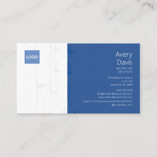 Modern Blueprint Architect Business Card