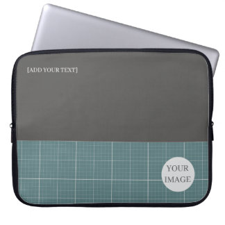 Modern Blueprint Geometric Grid Laptop Sleeve LS01