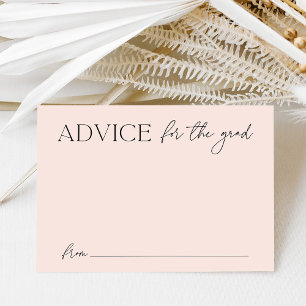 Modern Blush Advice for the Graduate Graduation Enclosure Card