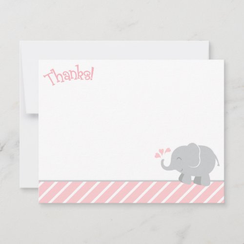 Modern Blush and Gray Elephant Girl Baby Shower