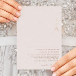 Modern | Blush And Rose Gold Monogram Wedding Real Foil Invitation<br><div class="desc">This modern | blush and rose gold monogram wedding real foil invitation is perfect for your classy boho wedding. Its simple, unique abstract design accompanied by a contemporary minimal script, blush and gold color palette, and premium shiny foil-pressed lettering gives this product a feel of elegant formal luxury while staying...</div>