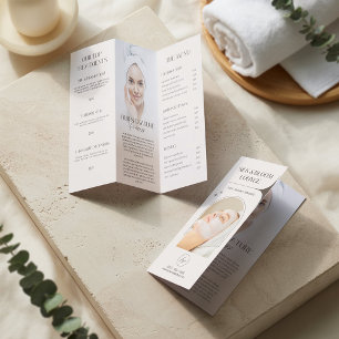 Modern Blush Beige Spa Treatment Brochure