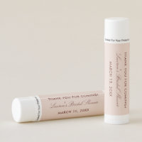 Modern Blush Bridal Shower Favors Lip Balm