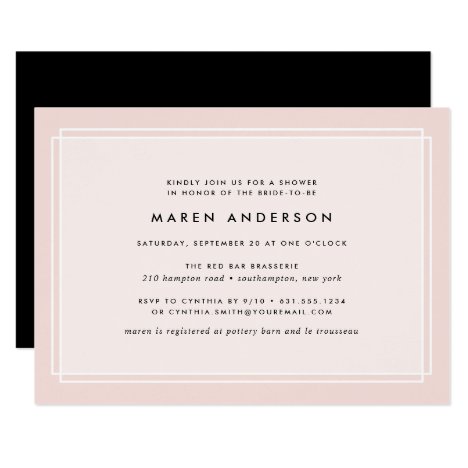 Modern Blush | Bridal Shower Invitation
