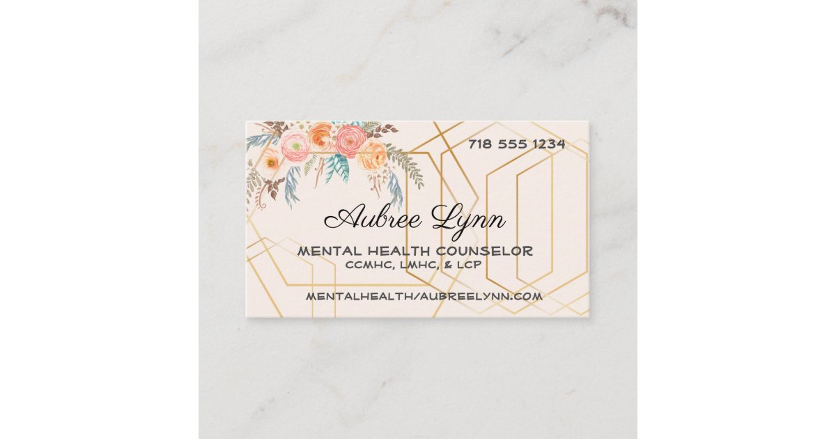 Modern Blush business card Zazzle
