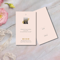 Modern Blush  Clothing Price tag with logo