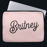 Modern Blush Dusty Pink Monogram and Name  Laptop Sleeve<br><div class="desc">The Modern Blush Dusty Pink Monogram and Name Laptop Sleeve is a chic and functional accessory for your tech gear. It features a sophisticated blush dusty pink color with a modern script of your monogram and name, blending style with personal touch. Designed to protect your laptop from scratches and bumps,...</div>