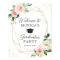 Modern Blush Floral Graduation Party Welcome Sign