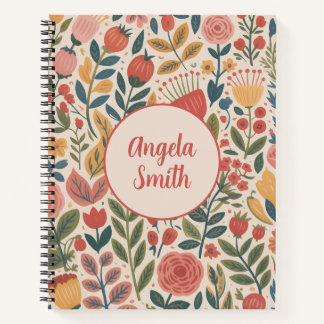 Modern Blush Floral Notebook