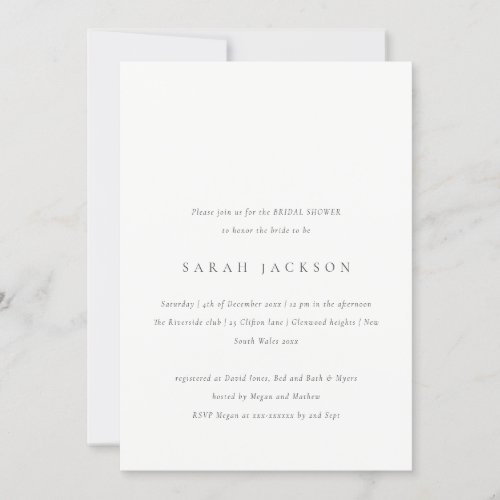 Modern Blush Paisley Typography Bridal Shower Invitation