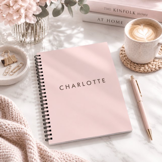 Modern Blush Personalized Spiral Notebook (Creator Uploaded)