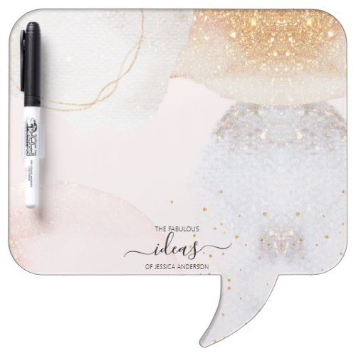 Modern blush pink abstract personalized  dry erase board