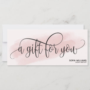 Modern Blush Pink Agate Certificate Gift Card