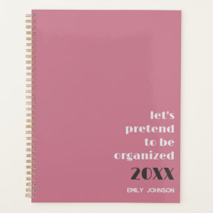 Modern Blush Pink Be Organized Personalized Planner