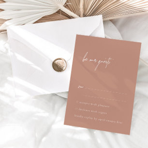 Modern Blush Pink Be Our Guests RSVP Card 