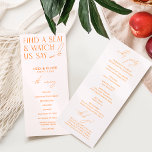 Modern Blush Pink & Bright Orange Wedding Programs<br><div class="desc">Designed to coordinate with for the «Bright» Wedding Invitation Collection. To change details,  click «Details». To move the text or change the size,  font,  or color,  click «Edit using Design Tool». View the collection link on this page to see all of the matching items in this beautiful design.</div>