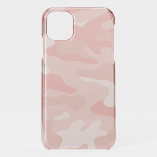 Modern Blush Pink Camo Pattern Uncommon iPhone Case (Back)