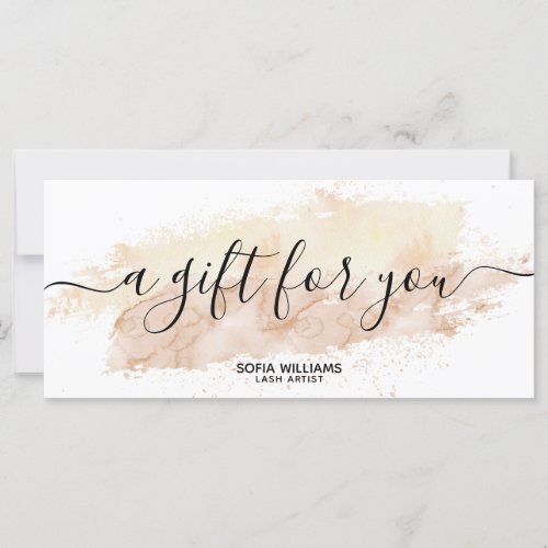 Modern Blush Pink Certificate Gift Card Add Logo