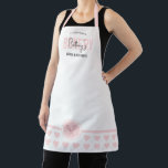 Modern Blush Pink Elegant Name Bakery Chef Caterer Apron<br><div class="desc">Create elegant aprons for your baking business with this modern blush pink and white chef apron. This fully customizable catering apron design features stylish script fonts, space for your name or logo. The bottom of the apron features a subtle light pink heart pattern with bakery whisks. Perfect to make custom...</div>