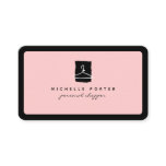 Modern blush pink fashion stylist personal shopper business card