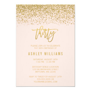 modern 30th birthday invitations zazzle