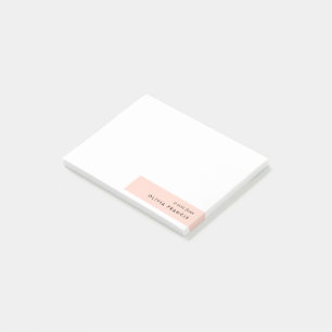 Modern Blush Pink Feminine Minimalist Simple Post-it Notes