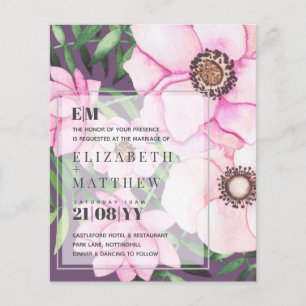 Modern Blush Pink Floral Wedding - CUSTOM COLORS