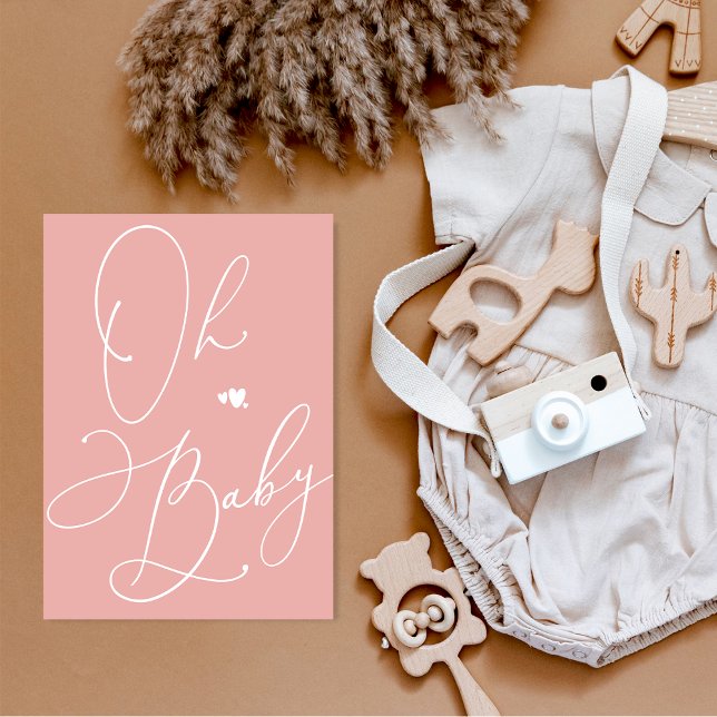Modern Blush Pink Girl Baby Shower Invitation (Creator Uploaded)