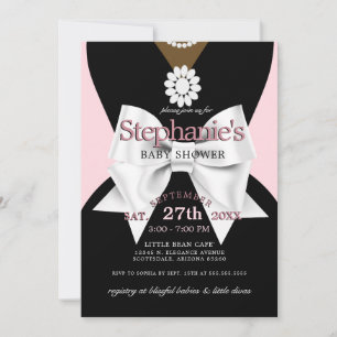 Modern Blush Pink Glam Ethnic Tiffany Baby Shower Invitation