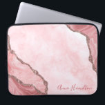 Modern Blush Pink Gold Agate Geode Laptop Sleeve<br><div class="desc">Modern Blush Pink Gold Agate Geode laptop sleeve</div>