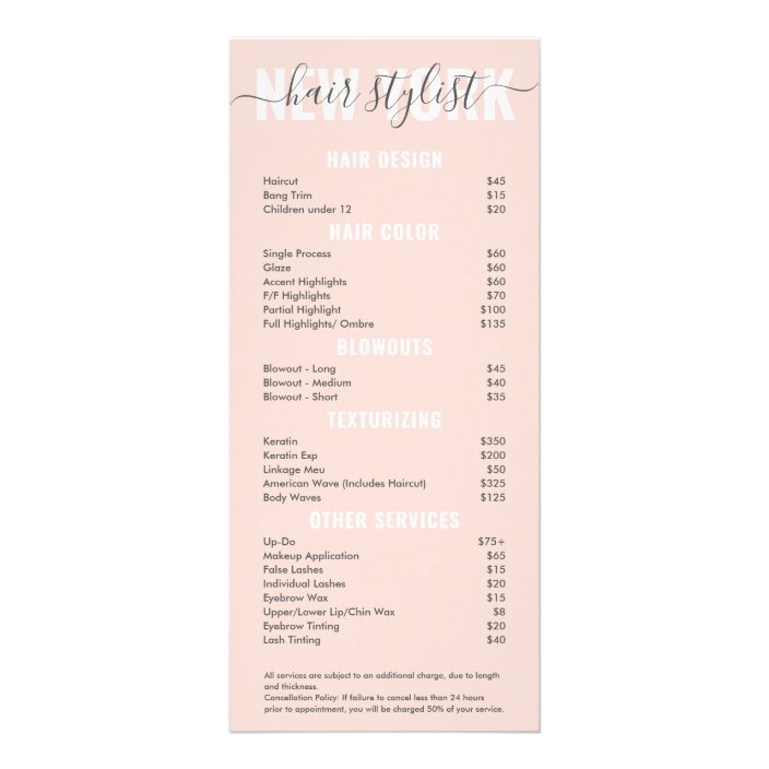 blush price list