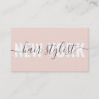 Modern blush pink hair stylist script signature