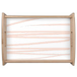 Modern Blush Pink Lines Abstract Art  Serving Tray