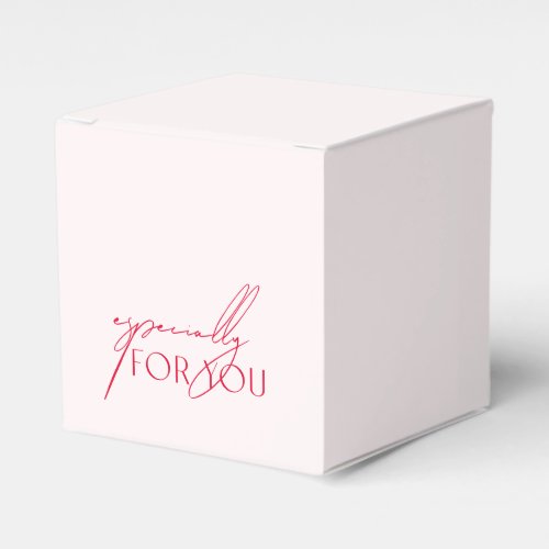 Modern Blush Pink  Magenta Especially For You Favor Boxes