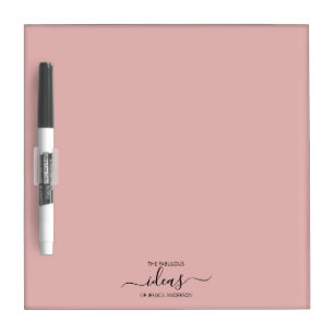 Modern blush pink name dry erase board