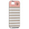Modern Blush Pink Neutral Stripes Custom Monogram