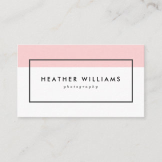 Modern Blush Pink Photography Business Cards