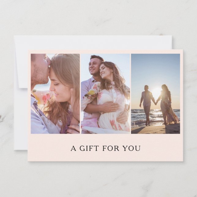 Modern Blush Pink Photography Gift Certificate (Front)