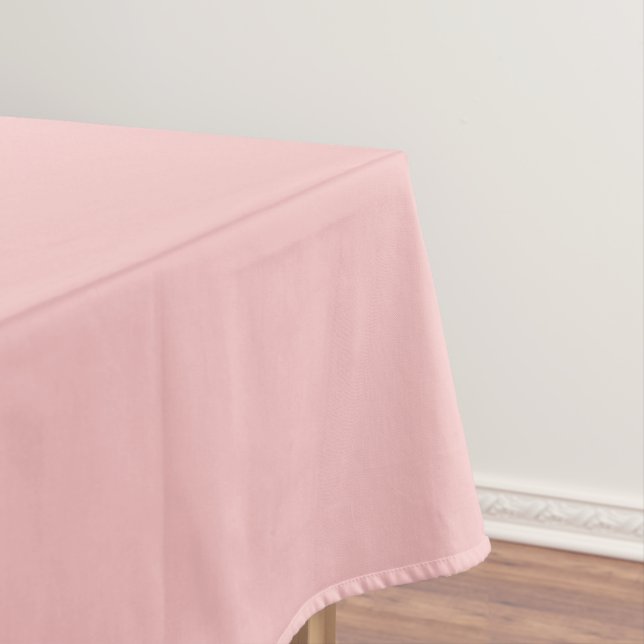 Modern blush pink Plain Solid Color Tablecloth (In Situ)