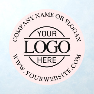 Modern Blush Pink Promotional Business Logo Wall Decal