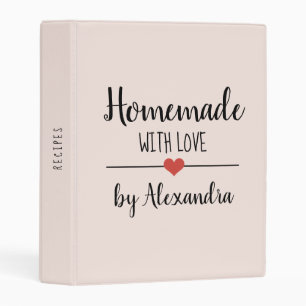 Modern blush pink Recipe Mini Binder