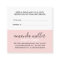 Modern blush pink refer a friend script signature