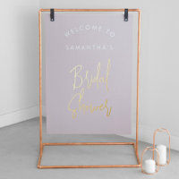 Modern Blush Pink Script Welcome Bridal Shower
