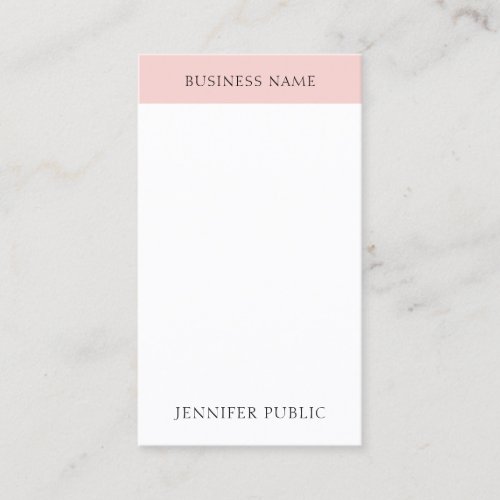 Modern Blush Pink Simple Trendy Elegant Template Business Card