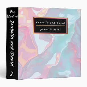 Modern Blush Pink Soft Mint Gold Luxury Collection 3 Ring Binder