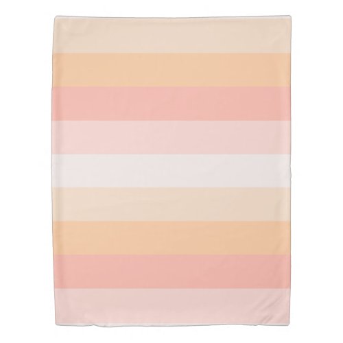 Modern blush pink striped  duvet cover