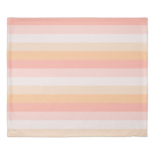 Modern blush pink striped Duvet Cover