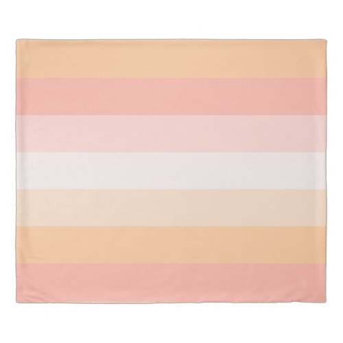 Modern blush pink striped  duvet cover